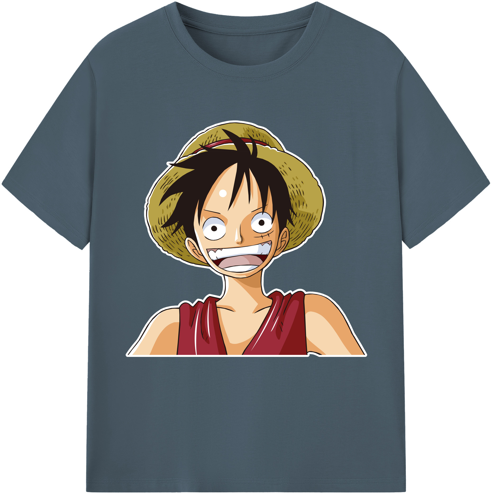 ワンピース モンキー・D・ルフィ ONE PIECE Monkey D. Luffy 綿100％半袖Tシャツ（フロントプリント）
